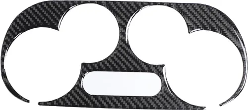 Vista 9 de Adhesivo de fibra de carbono suave para el panel de interruptor de aire acondicionado de automóvil, compatible con Fiat 500, 2011, 2012, 2013, 2014