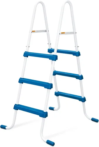 Vista 10 de Funsicle SureStep - Escalera de piscina de acero ligero de 3 escalones para exteriores con pies antideslizantes para uso en exteriores, color negro