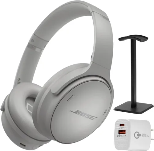 Vista 16 de Bose QuietComfort - Auriculares Bluetooth inalámbricos con cancelación activa de ruido sobre la oreja y micrófono, + cargador de pared verde Extreme