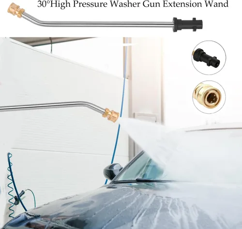 Vista 3 de Varita de extensión para lavadora a presión de 17.3 pulgadas, accesorio de pulverización para Karcher K2 K3 K4 K5 K6 K7, 5 boquillas