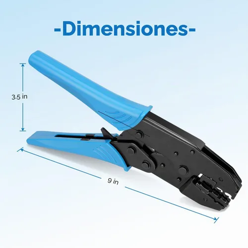 Vista 5 de TICONN Herramienta de crimpado para conectores termorretráctiles, crimpadora de cables de trinquete, alicates de prensado, crimpadora de terminales