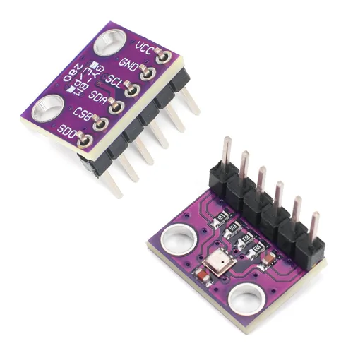 Vista 4 de 2 piezas BME280 módulo de sensor de presión atmosférica temperatura humedad 3.3V Módulo sensor IIC SPI Breakout GY-BME280