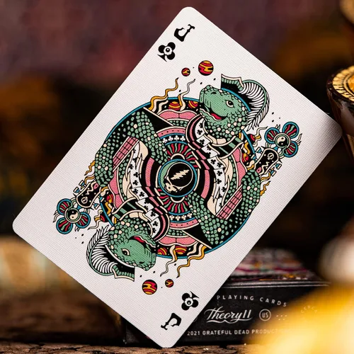 Vista 8 de theory11 Cartas Grateful Dead Baraja Premium con Ilustraciones Icónicas Temáticas de la Banda