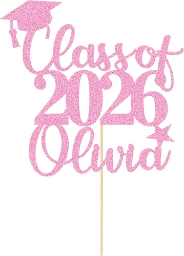 Vista 10 de Decoración para tarta de graduación 2025 personalizada para la clase de 2025 Felicidades 2025, regalo para graduación de graduación, decoración