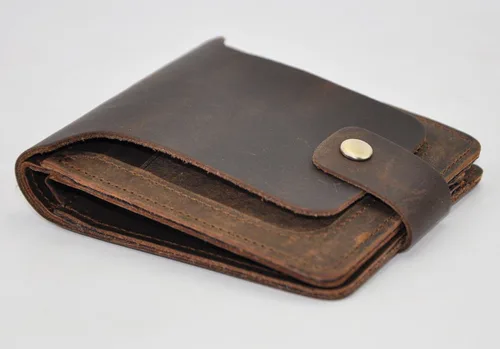 Vista 4 de Le'aokuu Cartera de piel auténtica para hombre 406