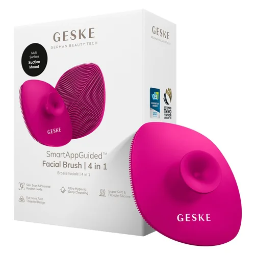 Vista 12 de GESKE SmartAppGuided Cepillo facial profesional 4 en 1 Mango de silicona suave para una limpieza suave Cuidado de la piel de rutina Aguamarina