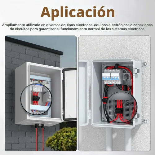 Vista 6 de Joinfworld Conector Multi-Tap Aislado de 3 Puertos Conectores de Cable Calibre 350MCM-6 Conectores de Cable de Aluminio a Cobre Conectores