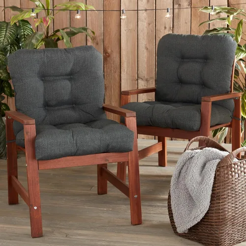 Vista 39 de Greendale Home Fashions Juego de 2 cojines de asiento y respaldo para exteriores, diseño Adobe Stripe 2