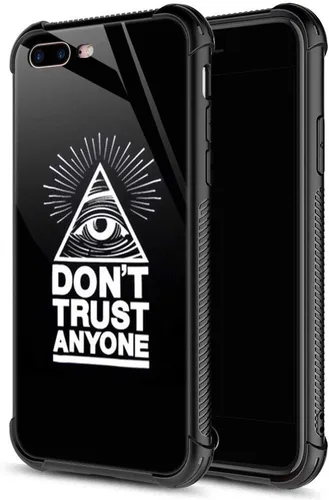 Vista 33 de ZHEGAILIAN Funda compatible con iPhone 7P/8P, AK 47, carcasa de munición para ametralladora AK 47, parte trasera de vidrio templado + funda