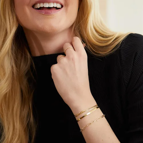 Vista 7 de RS Pure by Ross-Simons - Pulsera de espiga de oro amarillo de 14 quilates de 0.118in, Oro, no conocido