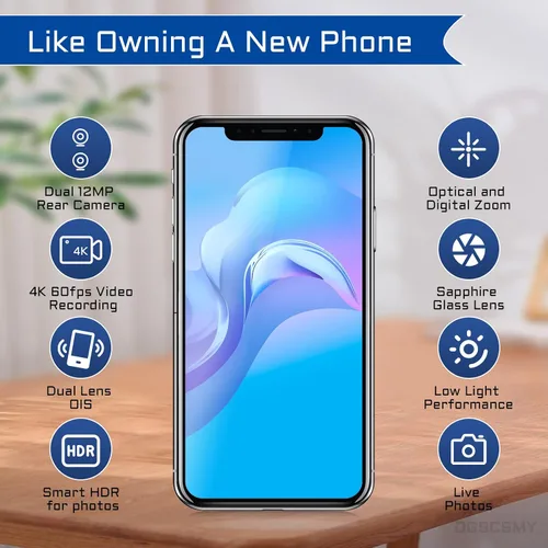 Vista 5 de Para iPhone Xs MAX Cámara Trasera Reemplazo OEM para iPhone Xs Kit 12MP Lente Trasera Principal Piezas con Lente Telefoto Ancho OIS HDR 4K Video