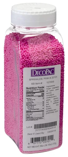 Vista 7 de DecoPac Black Sprinkles Paquete Extra Grande de 26oz Mezcla de Chispitas para Pastel, Chispitas Elegantes Para Decoración de Pasteles