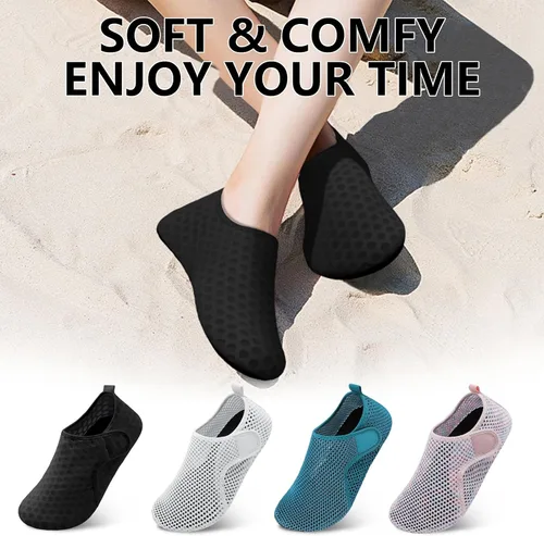 Vista 6 de Scurtain Zapatos de agua descalzos para mujeres y hombres, calcetines acuáticos de secado rápido para la playa, sandalias de verano