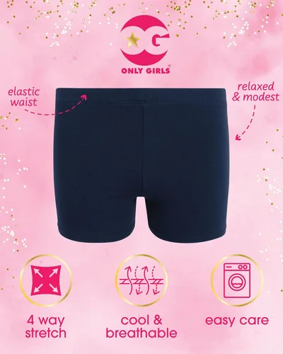 Vista 2 de Rene Rofe Pantalones cortos de baile y bicicleta para niñas (paquete de 2)