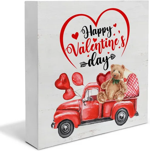 Vista 7 de Decoración Cristiana para el Día de San Valentín, Letrero de Madera con Versículo Bíblico Juan 3:16 Rústico para Hogar, Mesa, Estanteria, Dios