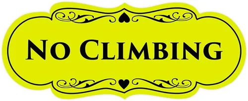 Vista 16 de Signs ByLITA Designer No Climbing (Negro) - Pequeño