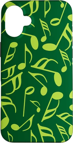 Vista 21 de Funda para iPhone 11 Pro Max con notas musicales verdes