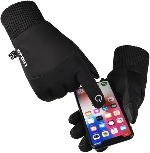 Vista 2 de Angjiny Guantes de invierno para hombres y mujeres guantes de pantalla táctil guantes cálidos para clima frío guantes de trabajo para congelador