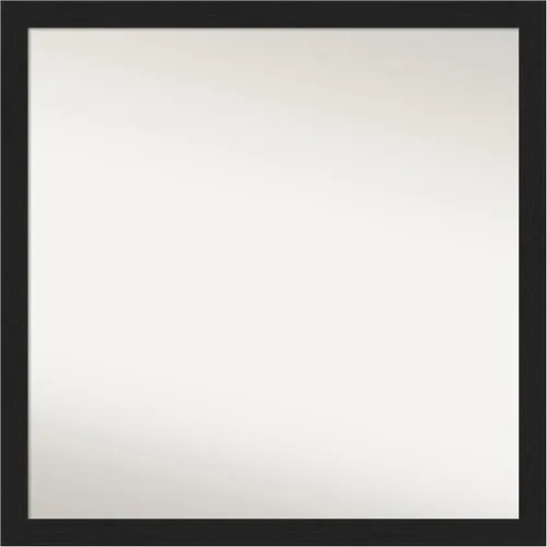 Vista 550 de Amanti Art Espejo de baño negro para sobre fregadero, 22 x 22 pulgadas, espejo de tocador cuadrado estrecho negro Avon, marco de madera casual