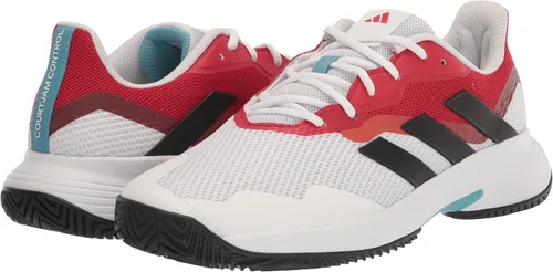 Vista 7 de adidas Tenis Courtjam Control para hombre, Cloud WhiteCore BlackBetter Scarle