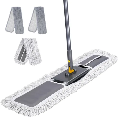 Vista 12 de Masthome Trapeador de microfibra extra grande para limpieza de pisos, trapeador plano de 16 pulgadas con 5 almohadillas para uso húmedo y seco, mopa