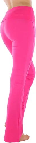 Vista 4 de ToBeInStyle Leggings de yoga acampanados para mujer, cómodos, de mezcla de algodón