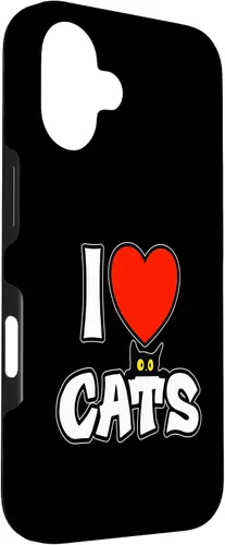 Vista 3 de I Love Cats cat Lover Kitten Parents Feline Fans only Owners Case for iPhone 16