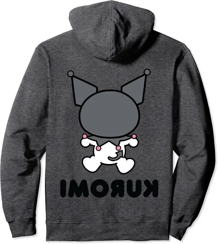 Vista 2 de Sudadera con capucha Kuromi Character Front and Back, gris, S