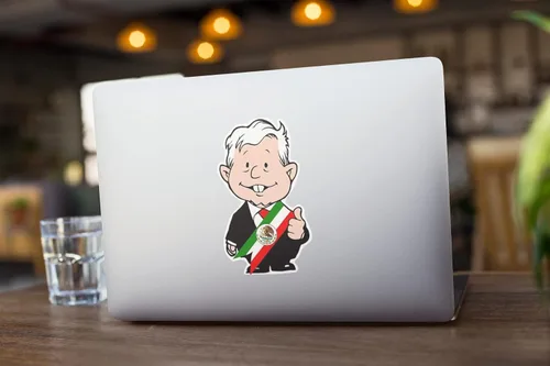 Vista 6 de Amlo Lopez Obrador Amlito Presidente - Calcomanía de corte de precisión, paquete de 2, varios tamaños (4.5 x 2.75)