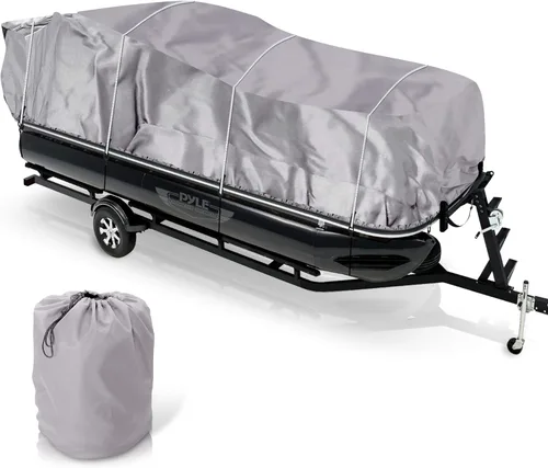 Vista 8 de Pyle PCVHP442, funda impermeable para pontón, tela de calidad naval 300 denier poliéster. Funda duradera, protege contra todo tipo de agua. Se