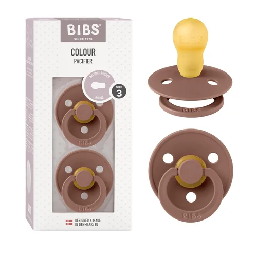 Vista 89 de BIBS - Paquete de 2 chupetes para bebés, goma natural libre de bisfenol A, hechos en Dinamarca, colección Colour, para bebés de 18+ meses, azul bebé