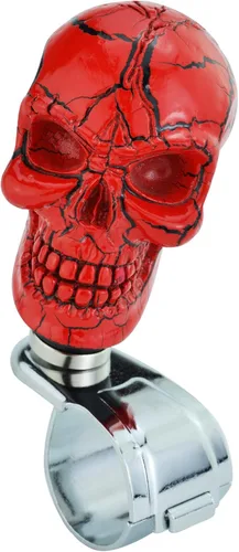 Vista 11 de Volante giratorio con diseño de calavera divertida perilla suicida para la mayoría de vehículos de transmisión automática manual (beige)