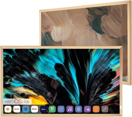 Vista 11 de Soulaca 22" webOS Smart Mirror TV con decoración de marco blanco Galería inteligente