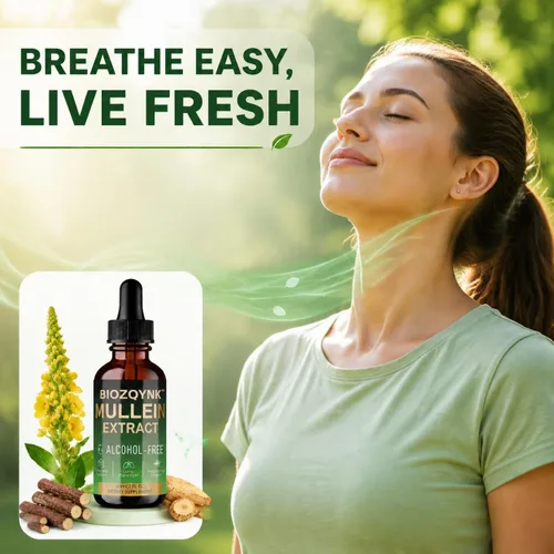 Vista 4 de Gotas de extracto de hoja de gordolobo - Apoyo pulmonar, respiratorio e inmunológico, 2 onzas líquidas Sublingual liquid drops; mullein leaf