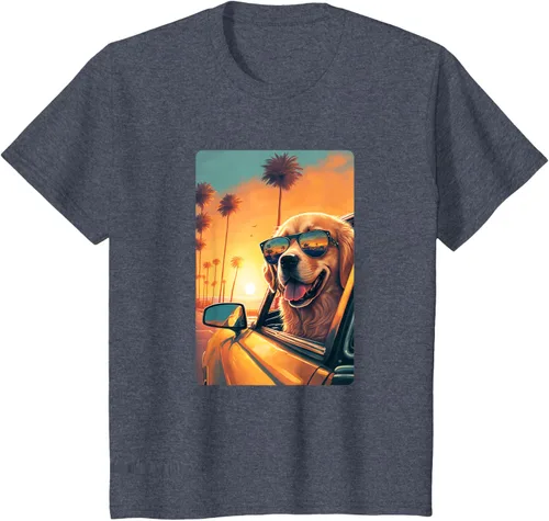 Vista 73 de Golden Retriever - Camiseta divertida de Golden Retriever con lentes, Negro