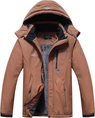 Vista 11 de Pooluly - Chaqueta impermeable de invierno, esquí, snowboard, para hombre, con capucha, rompevientos.