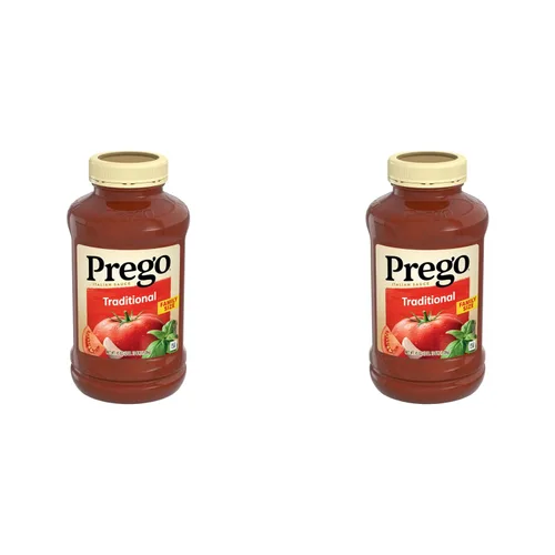 Vista 22 de Prego Tomate grueso con salsa de pasta de ajo y cebolla, tarro de 24 onzas
