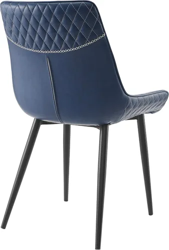 Vista 5 de Linon Home Decor Products Linon Maisy Juego de 2 sillas de comedor azules, azul marino