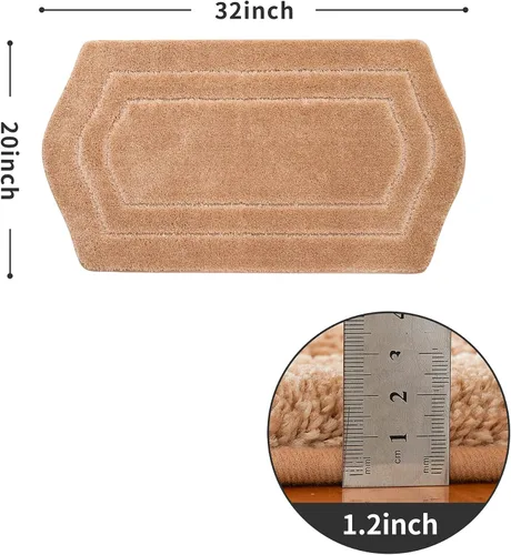 Vista 2 de COSY HOMEER - Alfombras extra gruesas para el baño, tapetes de baño antideslizantes, tapete de felpa suave, peludo y 100% micro poliéster, tapete