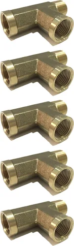 Vista 5 de Forged Street TEE 3/8" NPT combustible, aire, agua, aceite, gas, WOG (10 unidades)