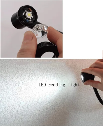 Vista 6 de Lámpara de pared con cadena de tracción e interruptor de botón enchufable, brazo oscilante, aplique de pared E26/E27 para dormitorio, mesita