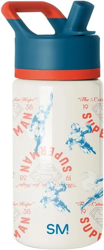 Vista 89 de Simple Modern DC Comics Batman - Botella de agua para niños con tapa con pajilla, vaso aislado de acero inoxidable de 14 onzas para niños, vaso a