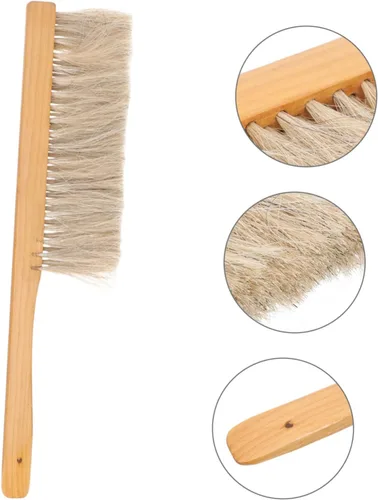 Vista 4 de SUPVOX Cepillo de abeja resistente con mango de madera para apicultores para mantenimiento de colmenas
