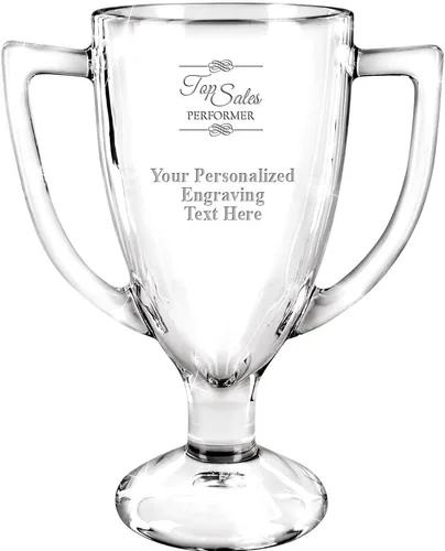 Vista 34 de Crown Awards Premio de taza de vidrio con su texto, trofeo de vidrio personalizado grabado personalizado de 7 pulgadas 38 Personalizado