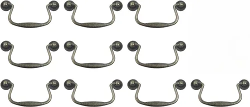Vista 10 de 5 tiradores de fianza antiguos para cajón, perillas decorativas de agujero de 3 pulgadas, manijas de aleación de zinc, accesorios para aparador