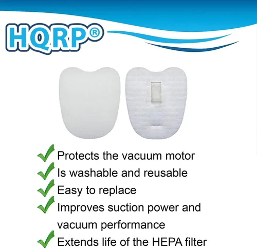 Vista 3 de HQRP Kit de filtro de espuma y fieltro compatible con Shark Rocket HV319 HV320 HV321 HV322 HV324 HV345 UV330 UV380 UV422 UV425CCO ZS350 ZS351 ZS352
