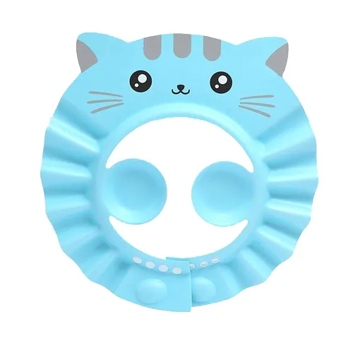 Vista 5 de Gorro de champú para bebé, impermeable, gorra de baño ajustable, sombrero de visera con silenciador de orejas para bebés y niños pequeños