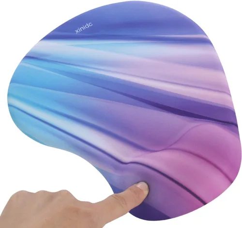 Vista 8 de Alfombrilla de mouse ergonómica para computadora con soporte para reposamuñecas, alfombrilla de mouse para aliviar el dolor con base de poliuretano