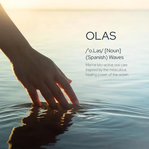 Vista 5 de Olas Enjuague Bucal Sin Alcohol y Enjuague Oral - Enjuague Bucal Marino Bioactivo con Aceites Esenciales y Antioxidantes para un Microbioma Oral