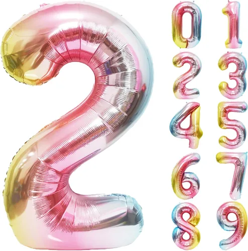 Vista 62 de Globos gigantes de números negros de 40 pulgadas, globos de aluminio de Mylar con helio para cumpleaños, globo número 0 para decoración de fiestas